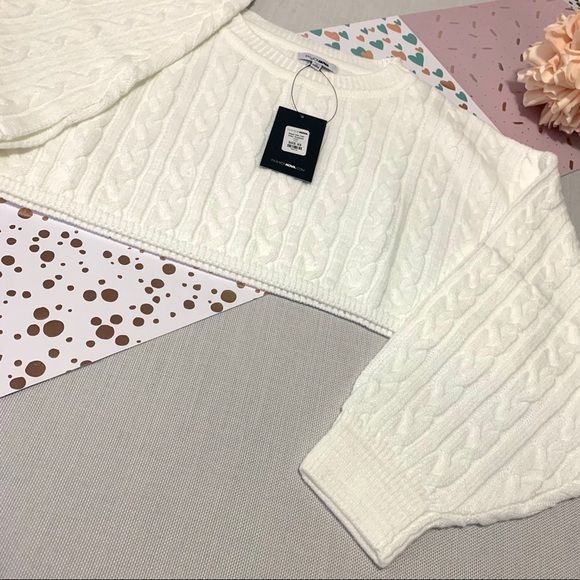 Fashion Nova’ Meet Me Halfway Crop Sweater - Picture 2 of 14